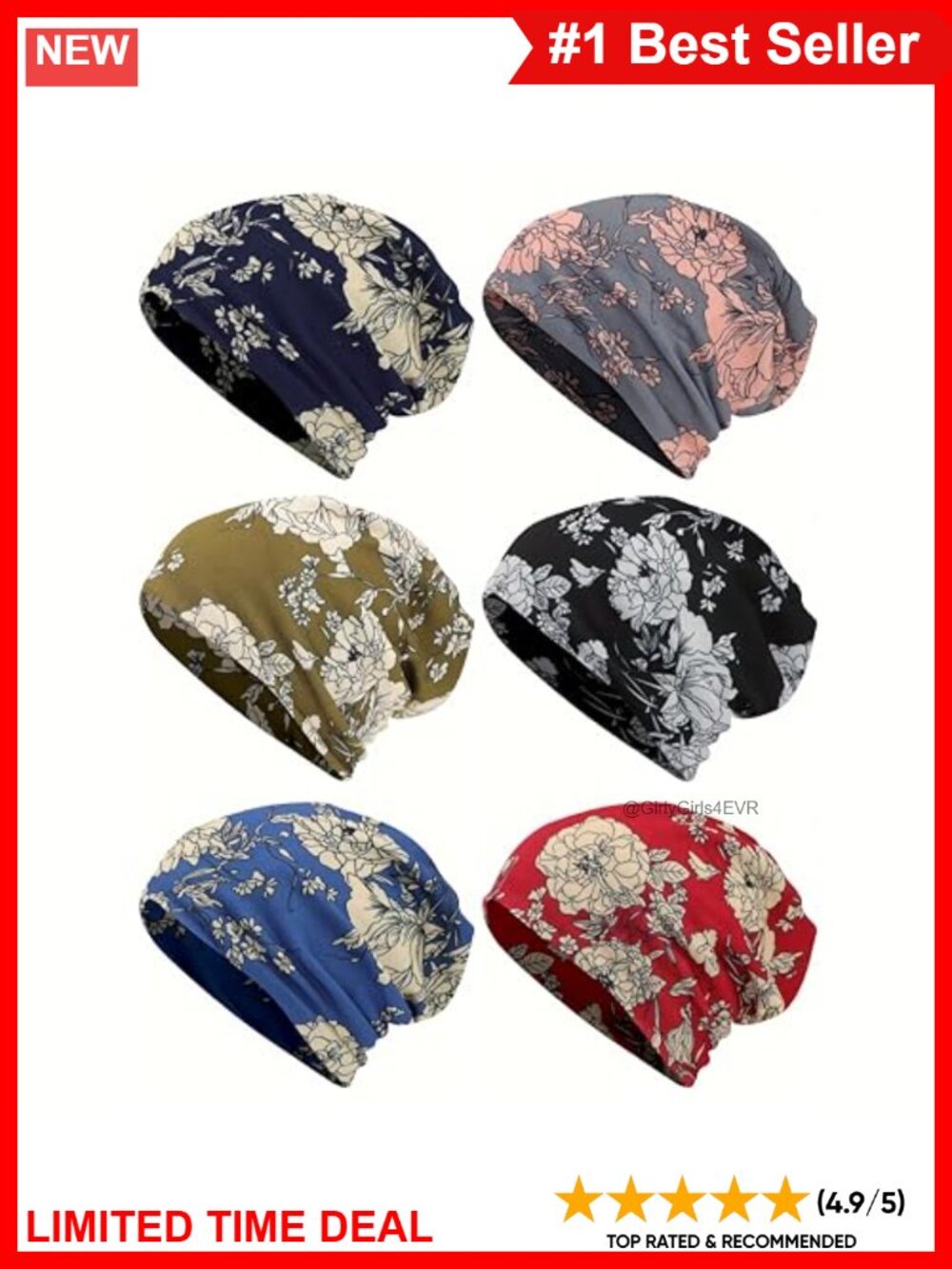 Unisex Slouchy Beanie Cotton Polyester Sleep Cap Skullies
